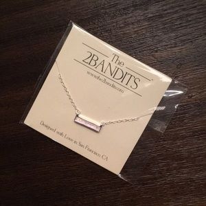 Silver Athens Bar Necklace